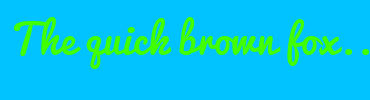 Image with Font Color 41FF00 and Background Color 00C3FF